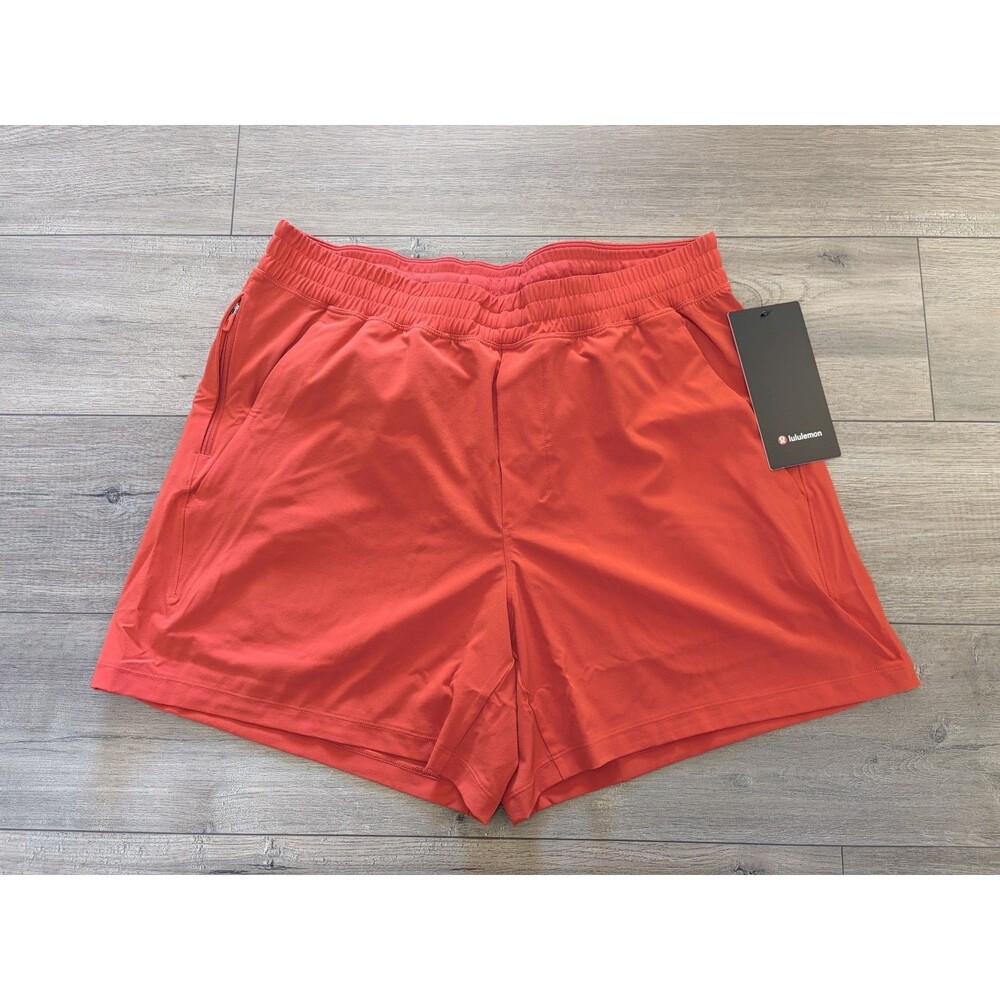 NWT LULULEMON Pace Breaker Shorts 5" Men's Large CRYE Cherry Red Quick Dry